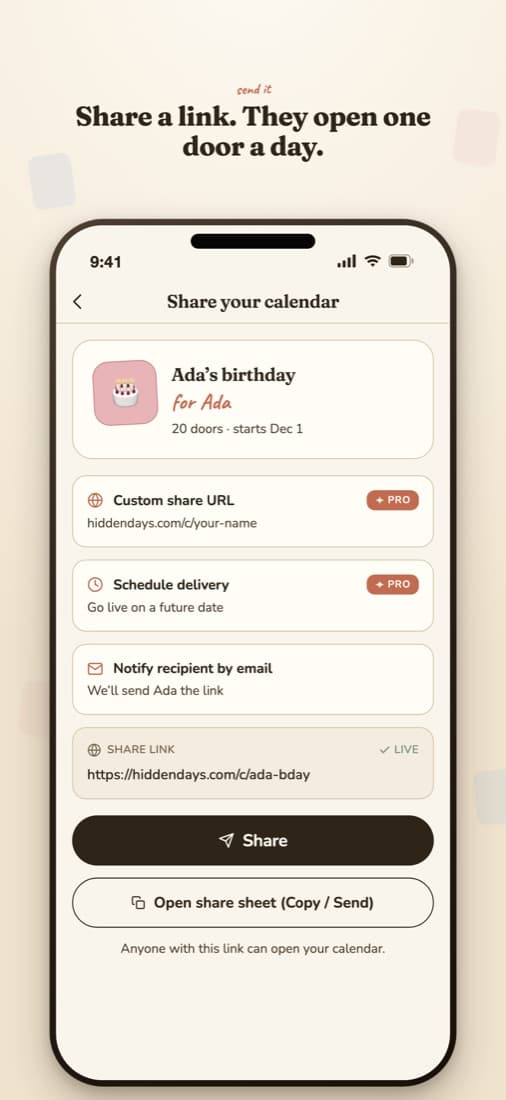 Hidden Days App Store screenshot 5 of 5